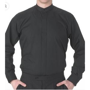 Copied - D'amante Men's Black Long Sleeve Dress Shirt SZ 16 32/33